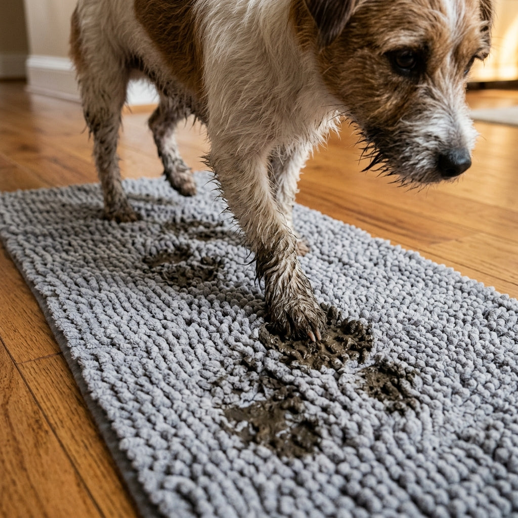 Dog with muddy paws on BuddyMatt
